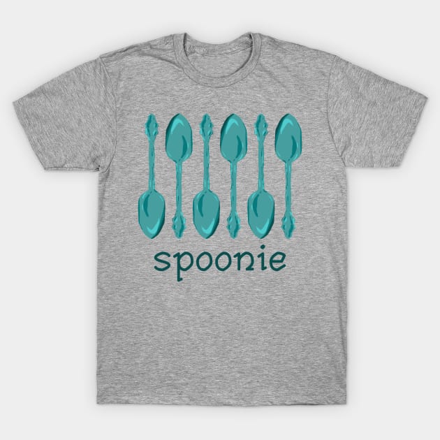 Spoonie (Teal) T-Shirt by KelseyLovelle